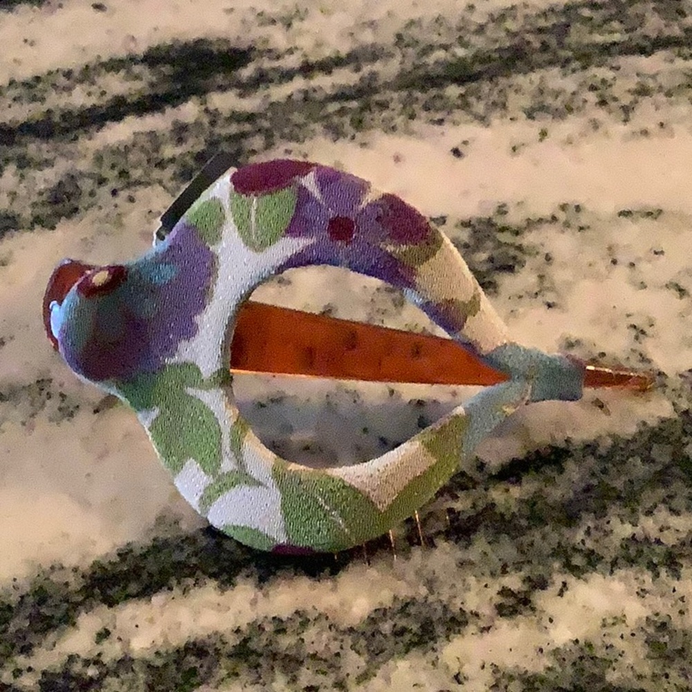 Japanese kimono fabric covered hair clip - Kimono Clips